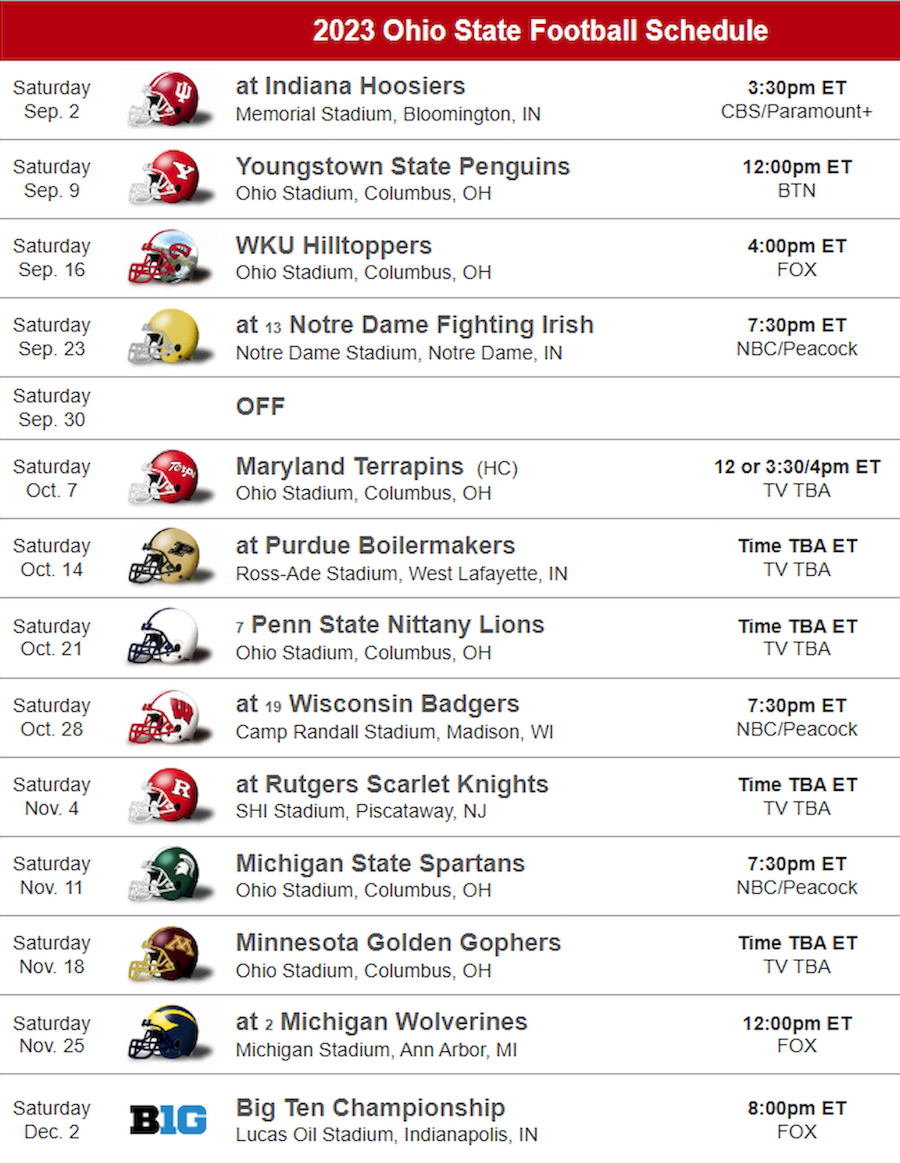 2023 Ohio State Football Schedule 3 for web